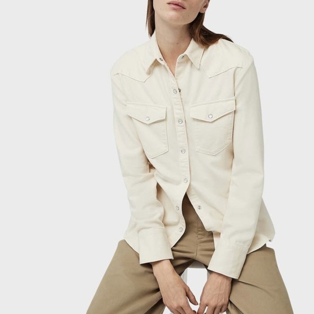 Cute, fitted rag & bone Wyatt Snap-Up Western Button XS